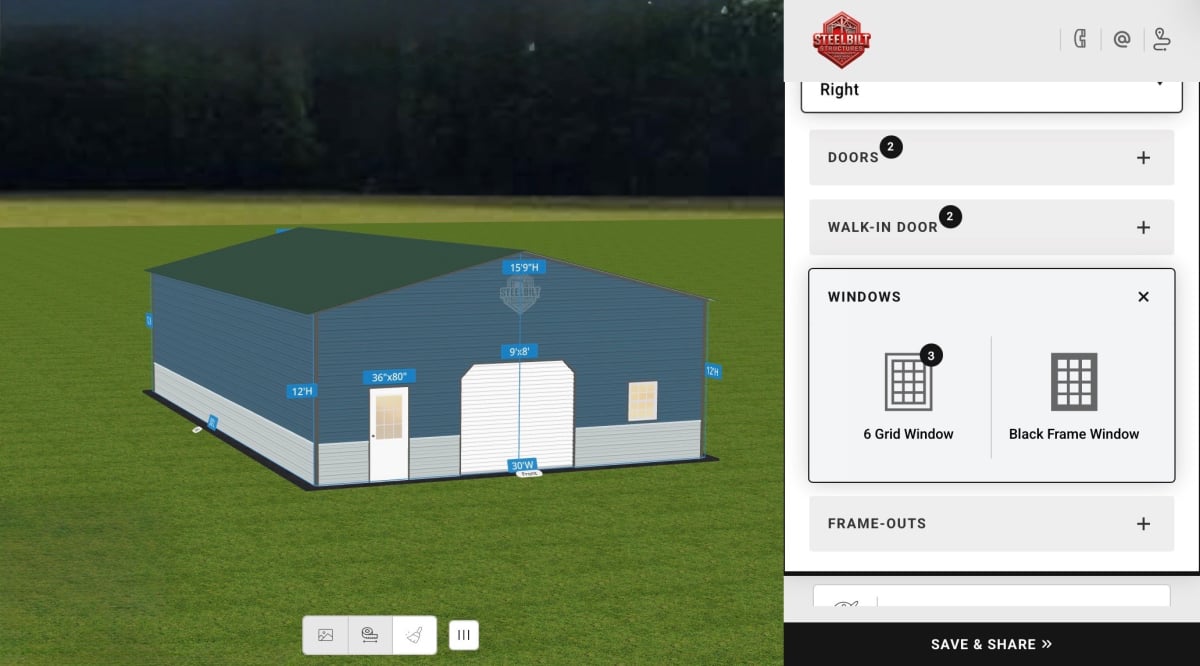 SteelBiltStructures.com 3D Designer