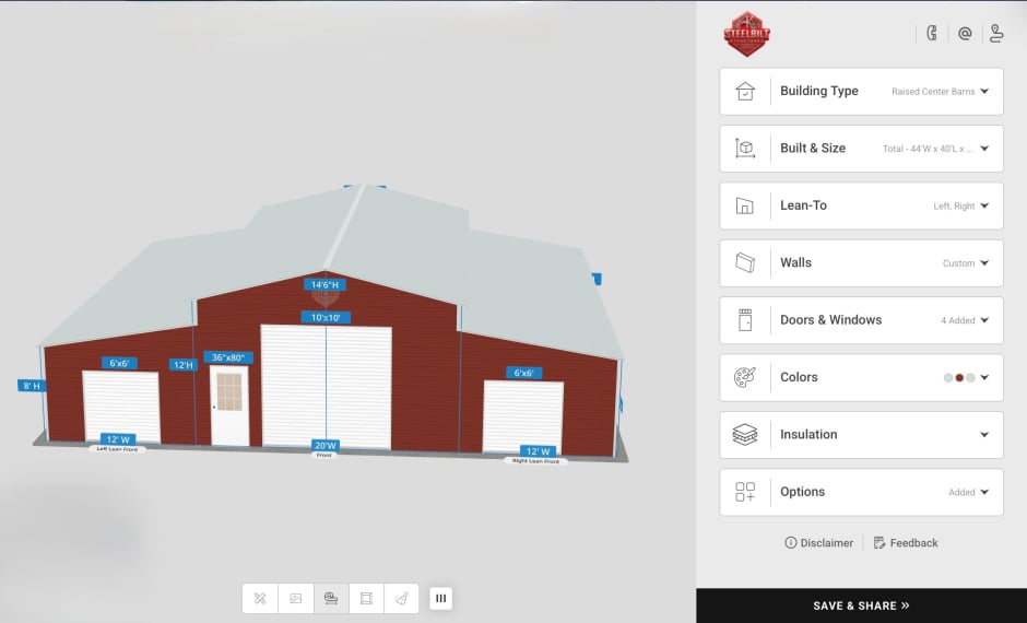 SteelBiltStructures.com 3D Designer