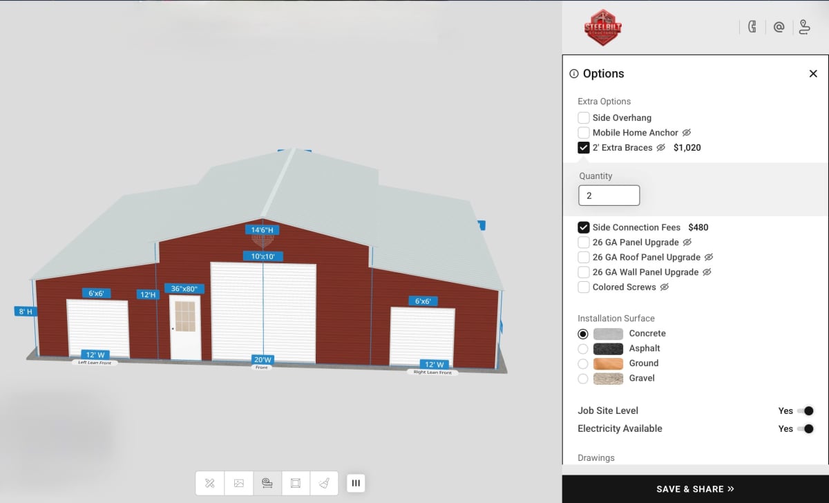 SteelBiltStructures.com 3D Designer