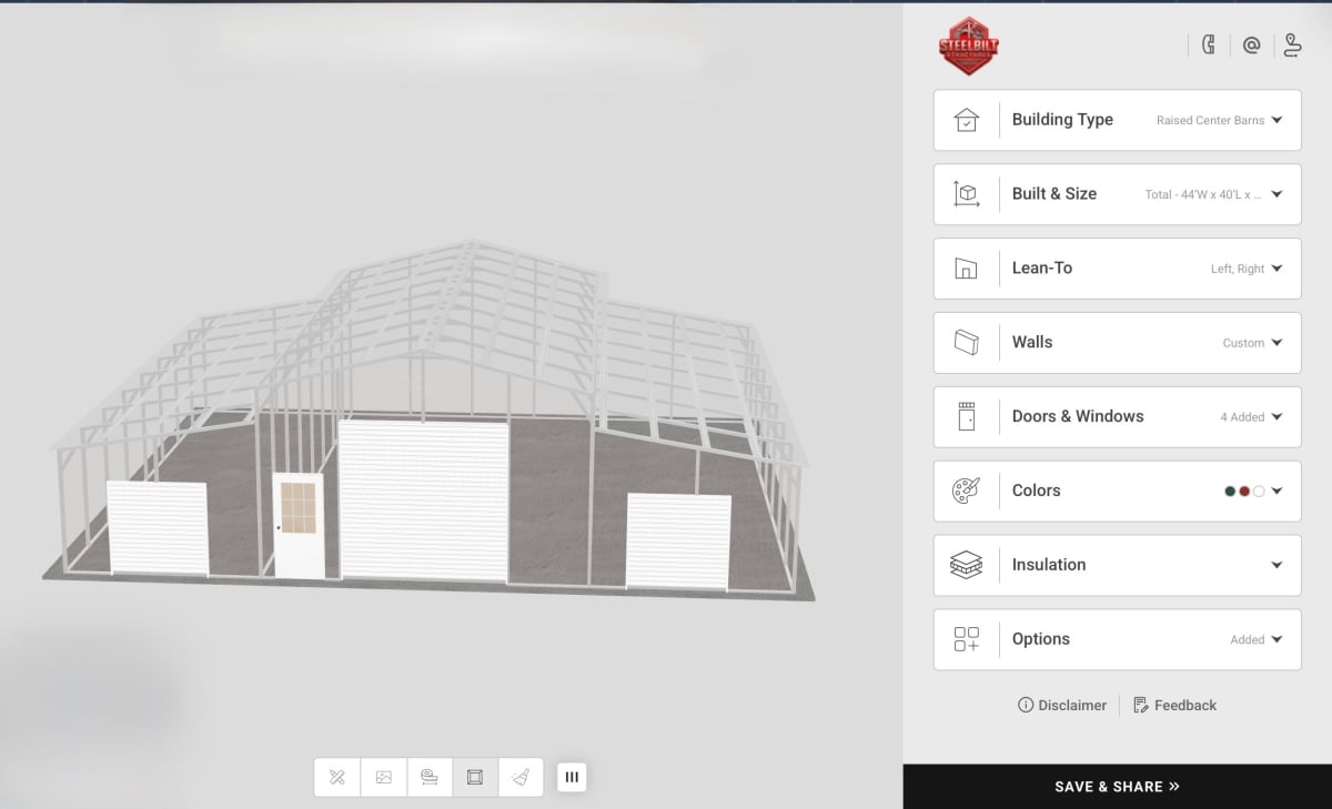 SteelBiltStructures.com 3D Designer